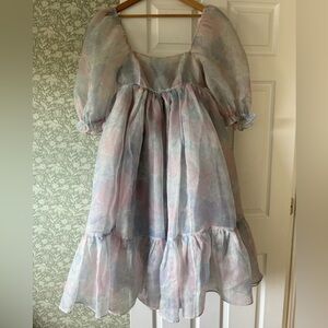 Selkie Dreamy Pastel Puff Sleeve Dress